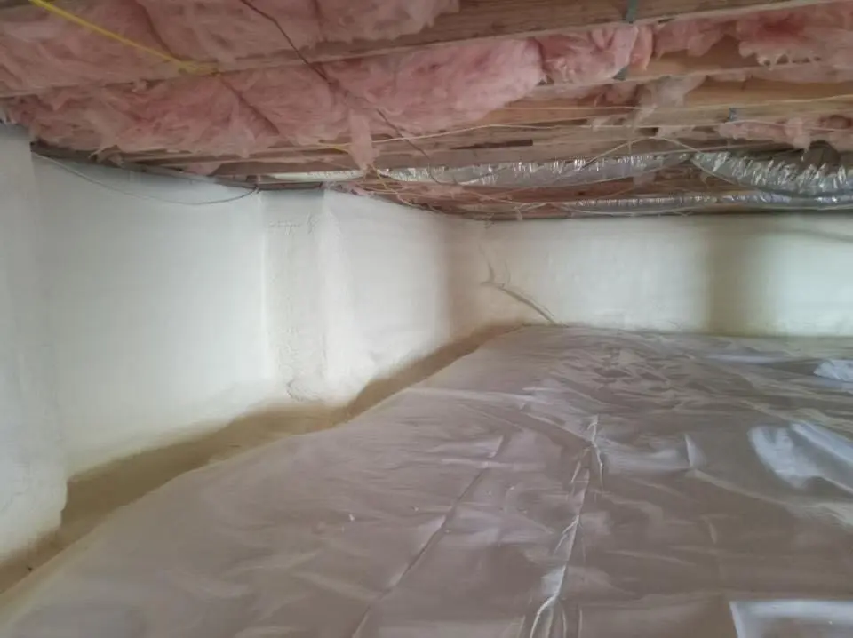 Crawl space encapsulation with closed-cell spray foam for Roof Maintenance in Vernon